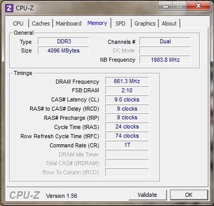 Captura de pantalla de CPU-Z